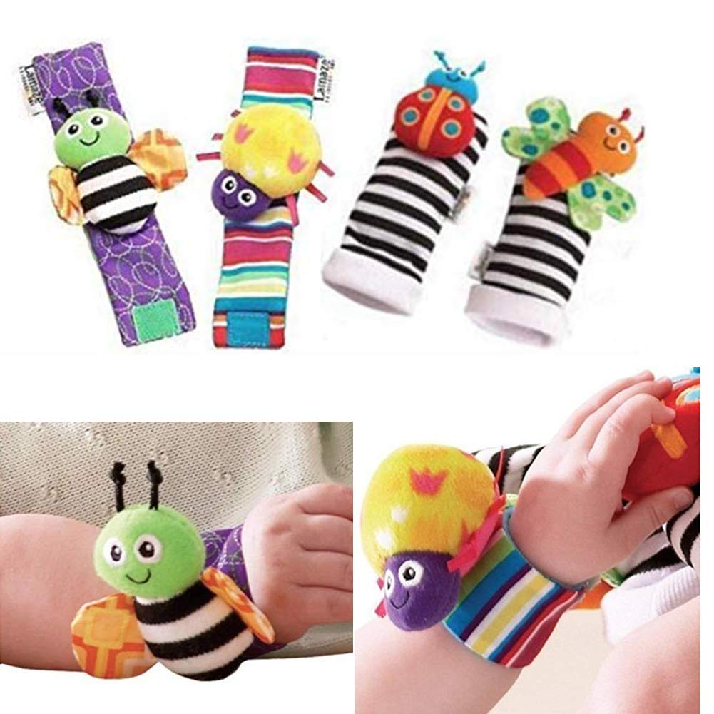 Baby Soft  Wrist Rattles and Foot Finders