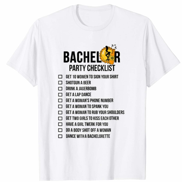 Bachelor Party Checklist Shirt