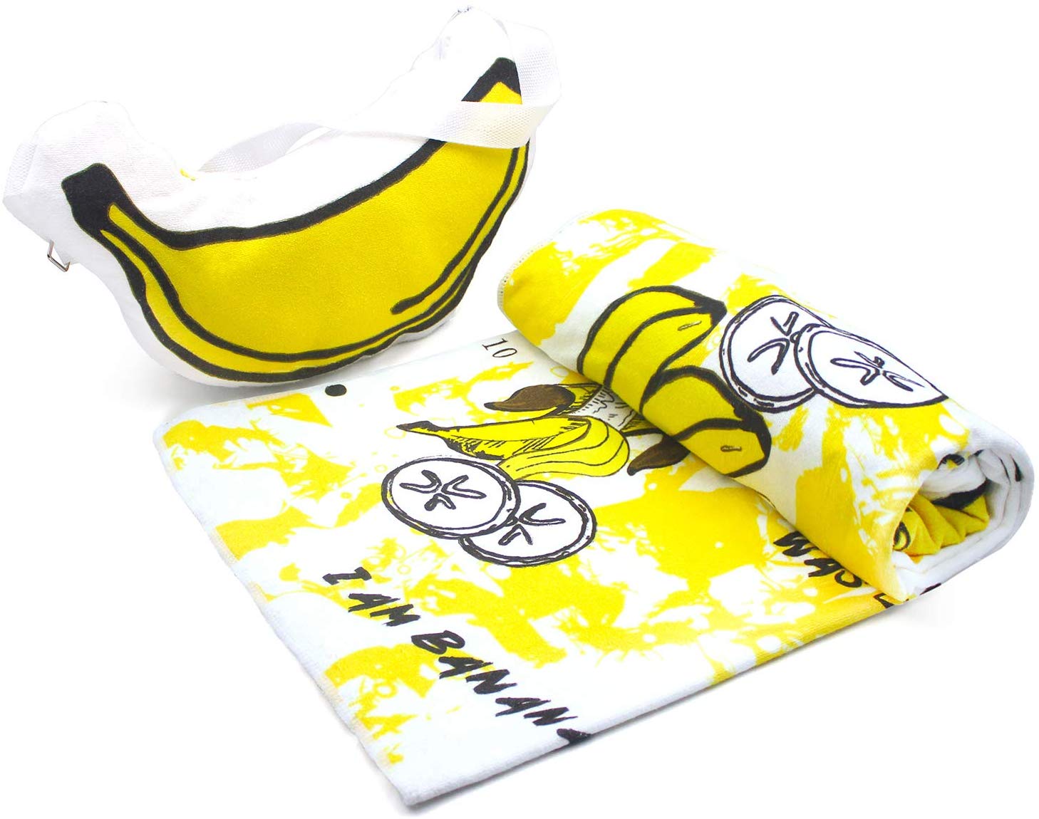 Banana Beach Towel with Pillow