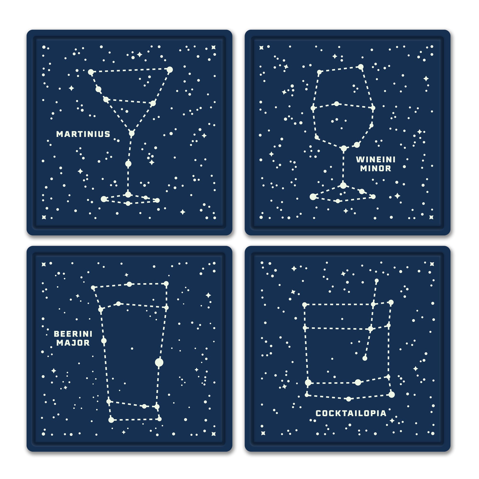 Bar Stars Glow-In-Dark Coasters