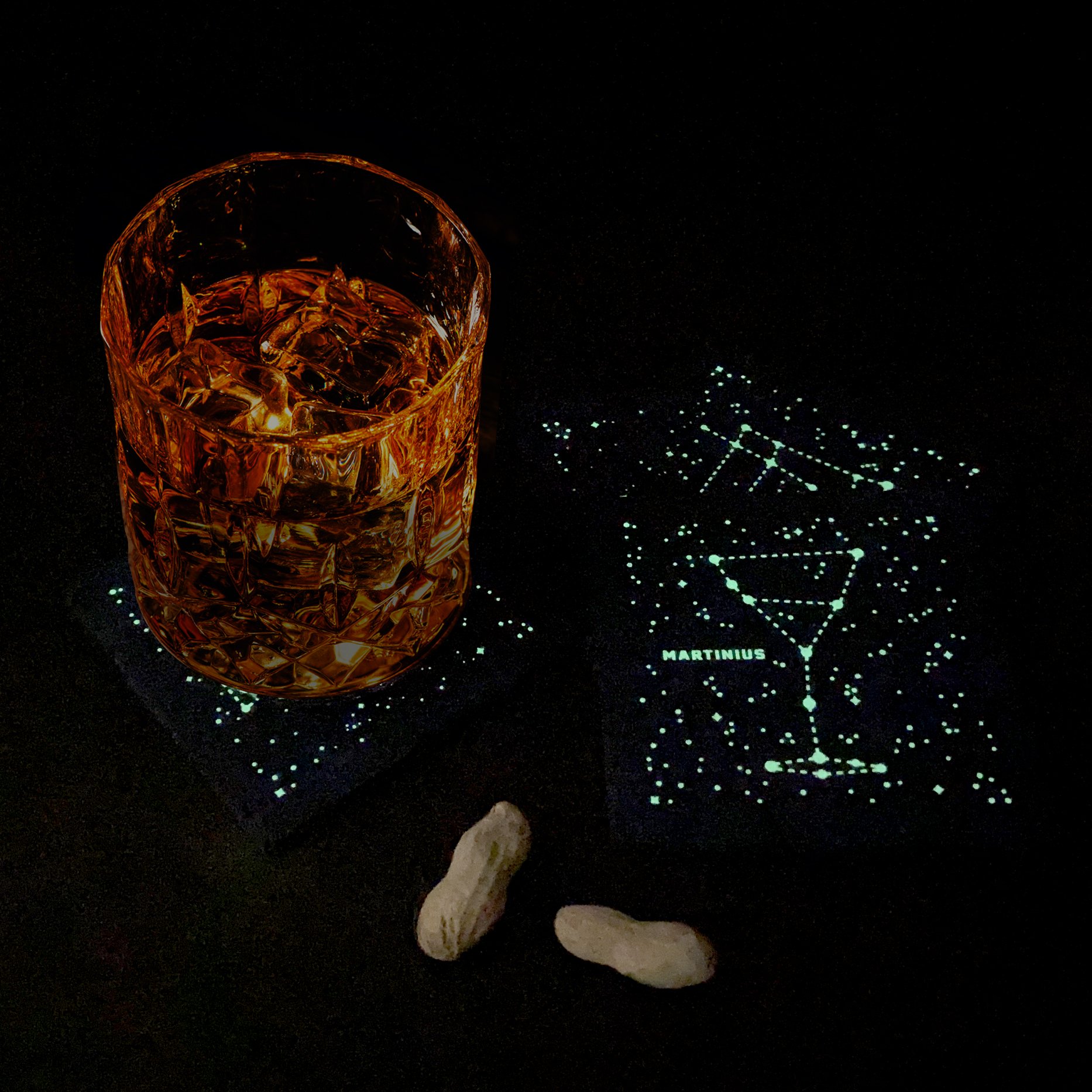 Bar Stars Glow-In-Dark Coasters