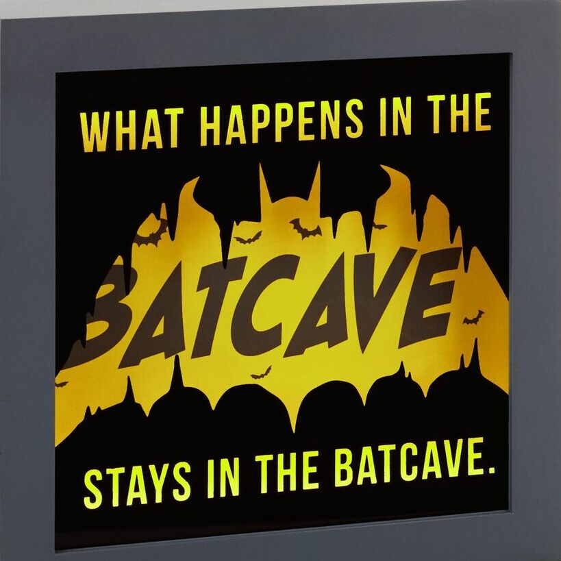 Batcave Framed Light-Up Quote Sign