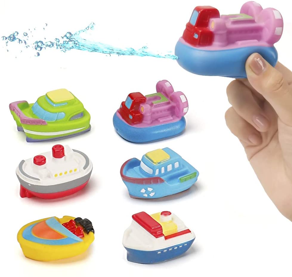 Bath Boat Toy with 4 Mini Cars