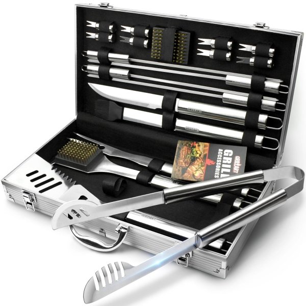 BBQ Grill Tool Set in Aluminum Storage Case