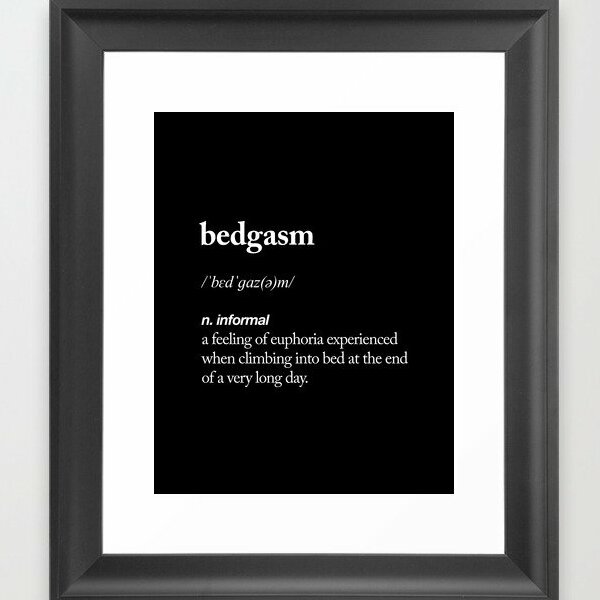 Bedgasm Framed Art Print