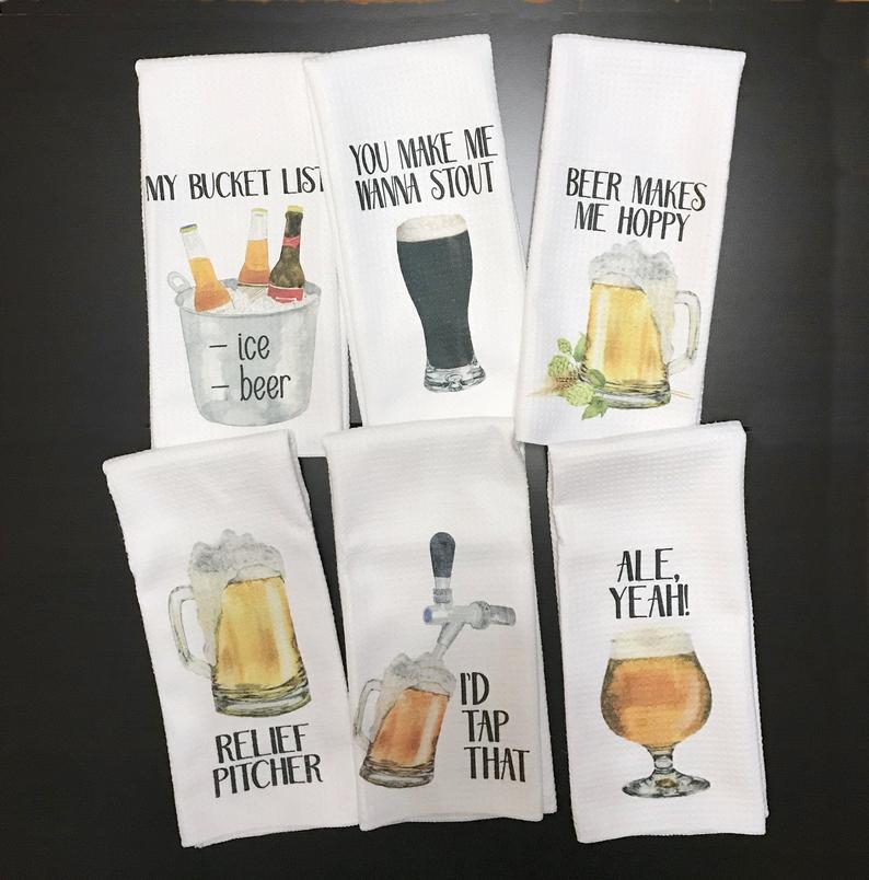 Beer Lover Dish Towels Set