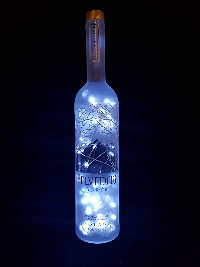 Belvedere Silver Saber Vodka with LED Light in Base