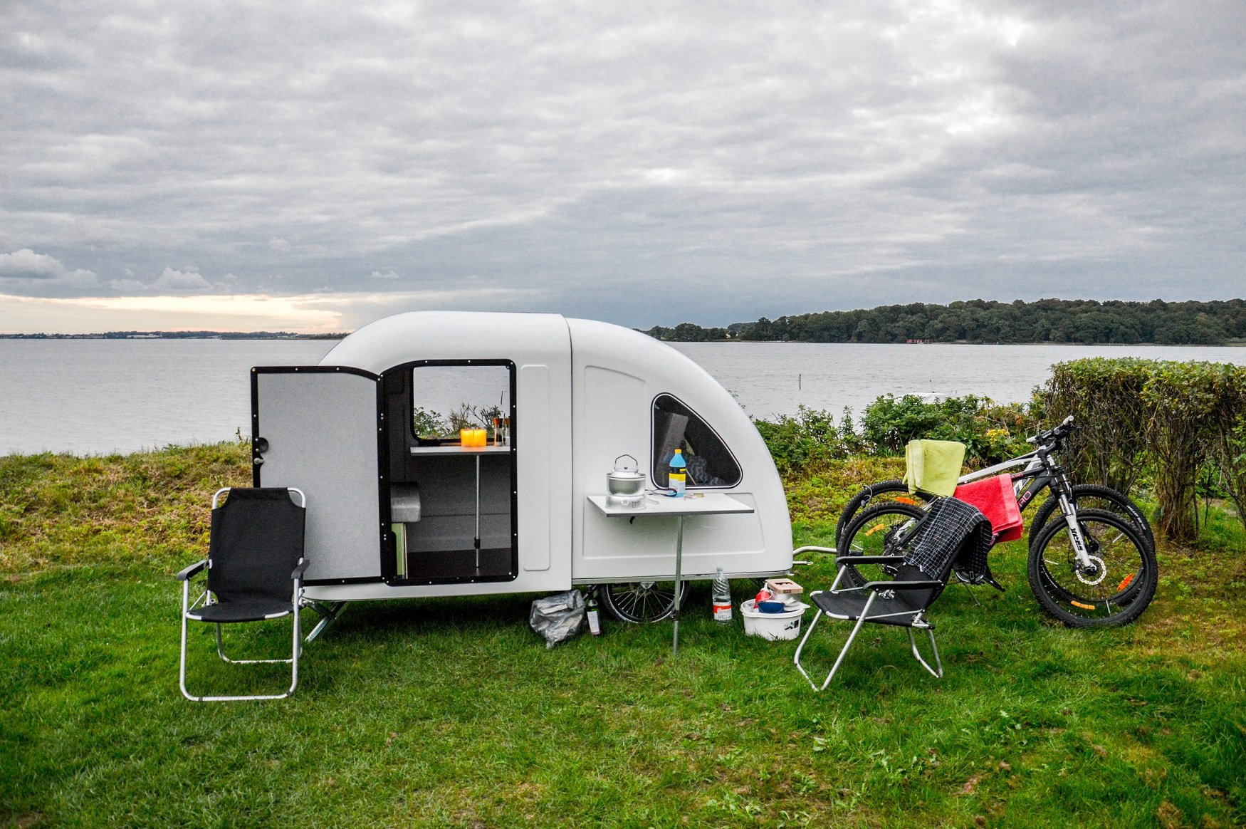 Bicycle-Towed Mini Camper