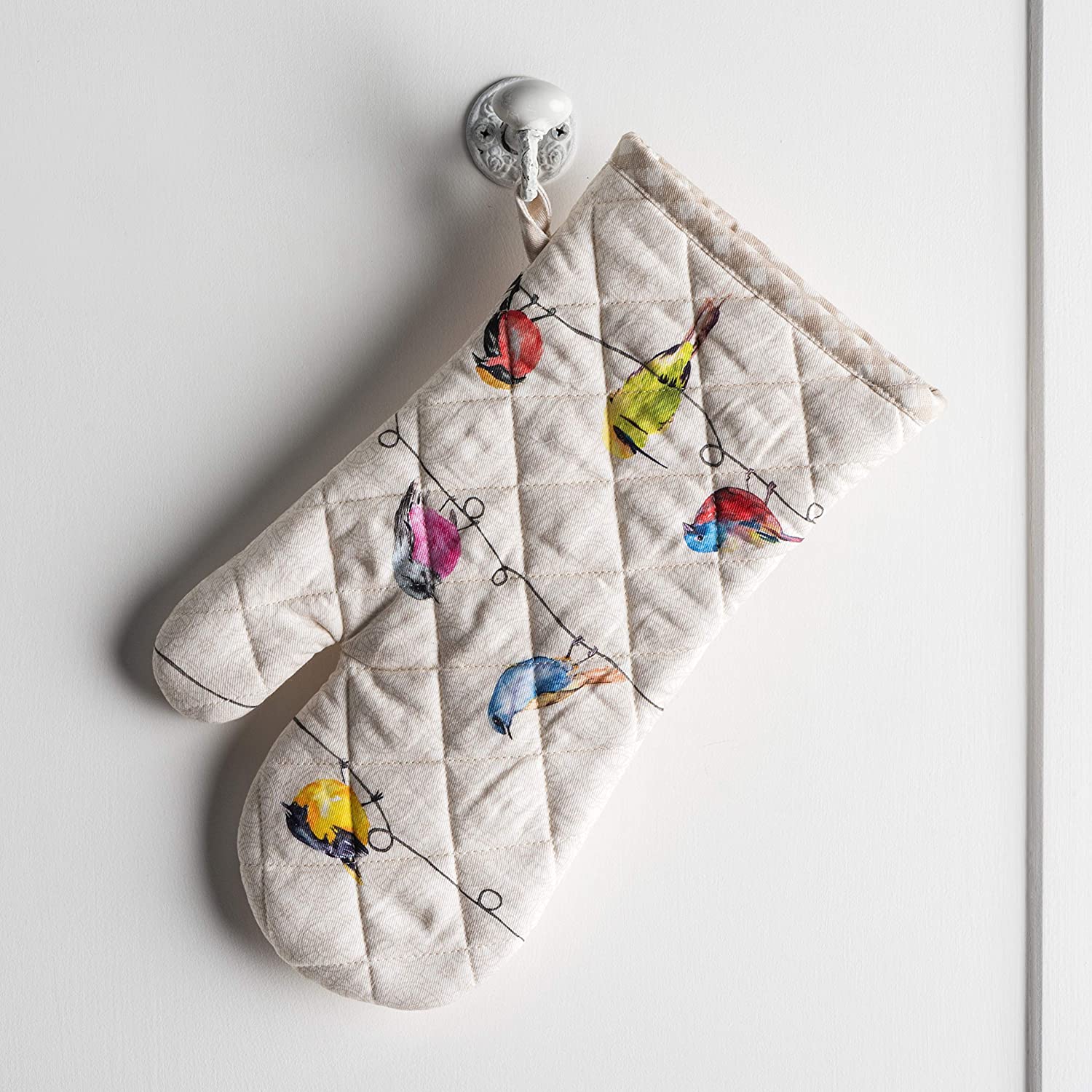 Birdies On Wire Oven Mitt