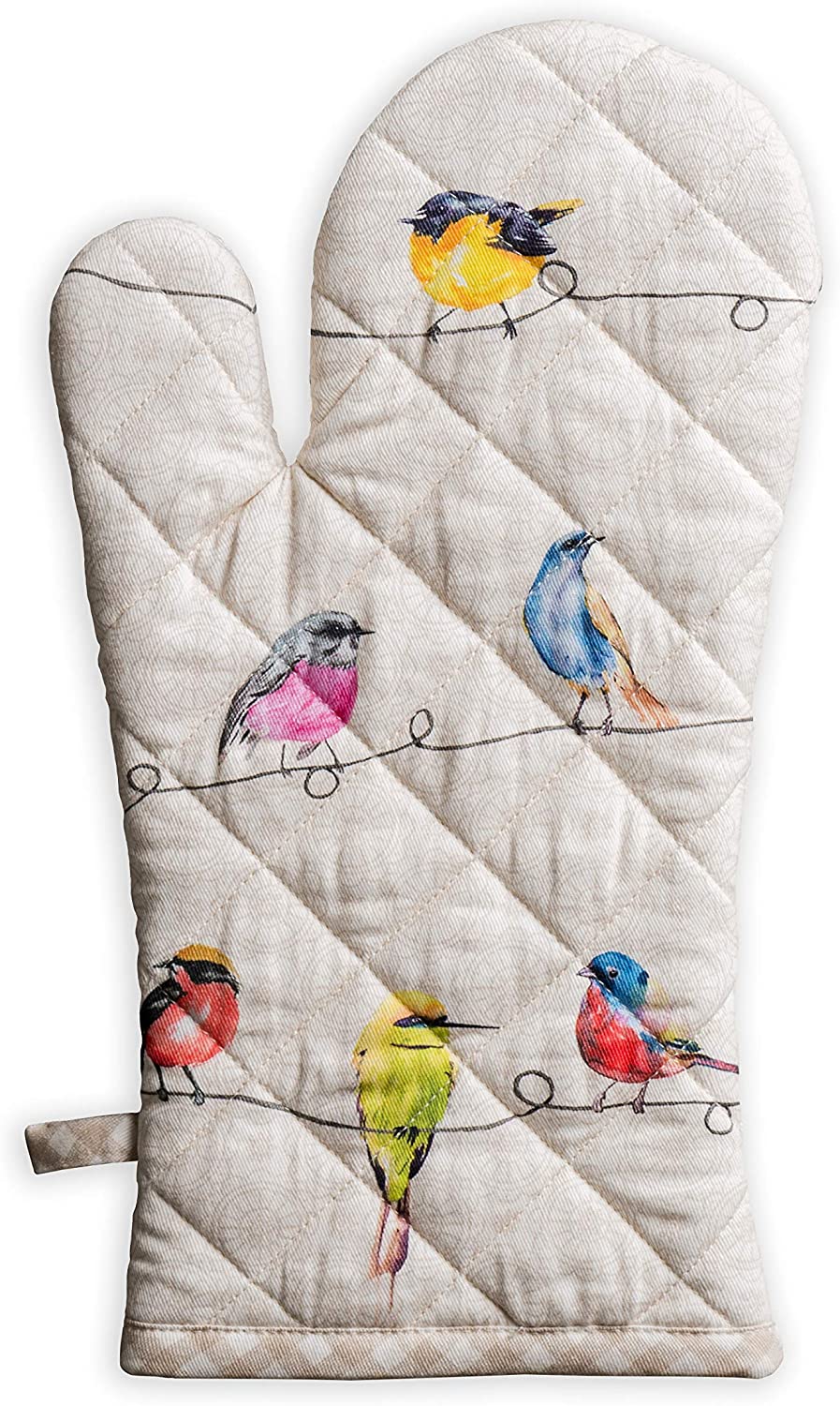 Birdies On Wire Oven Mitt