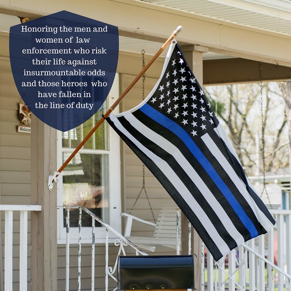 Blue American Police Flag