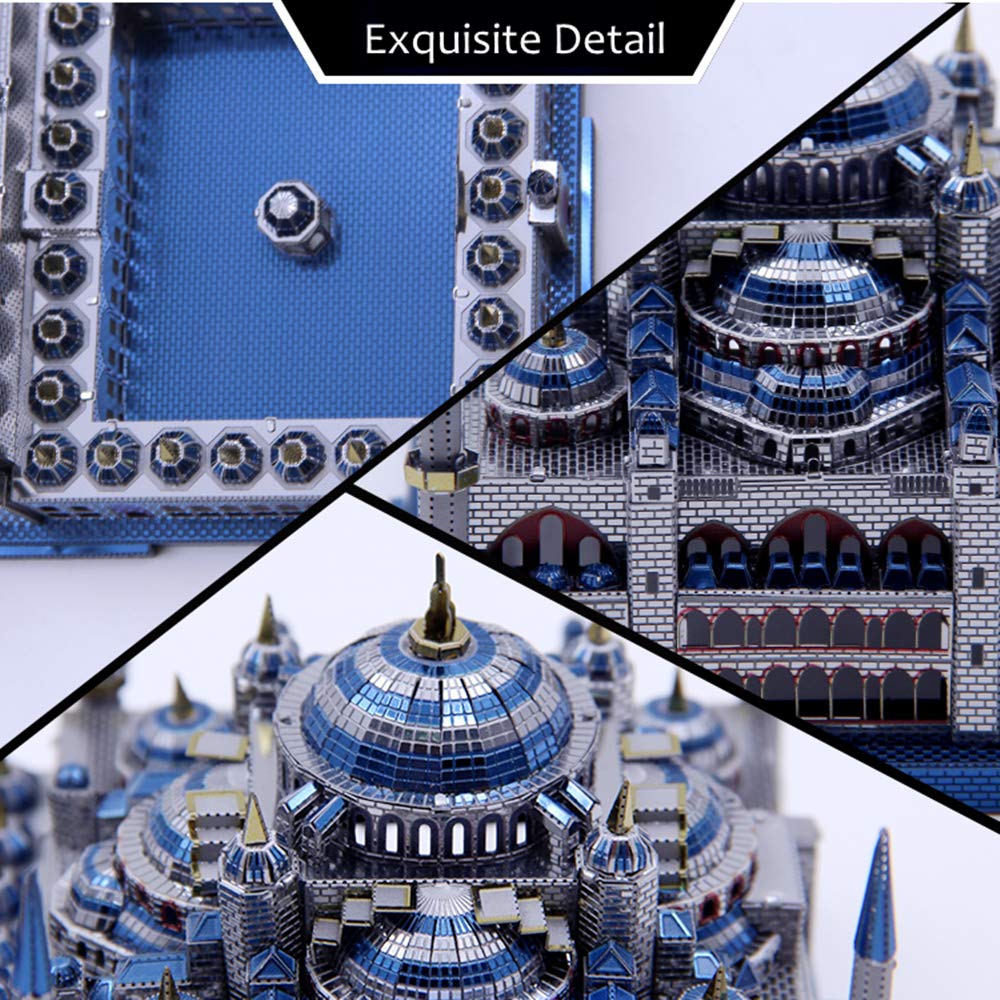 Blue Mosque 3D Metal Puzzle Assembly