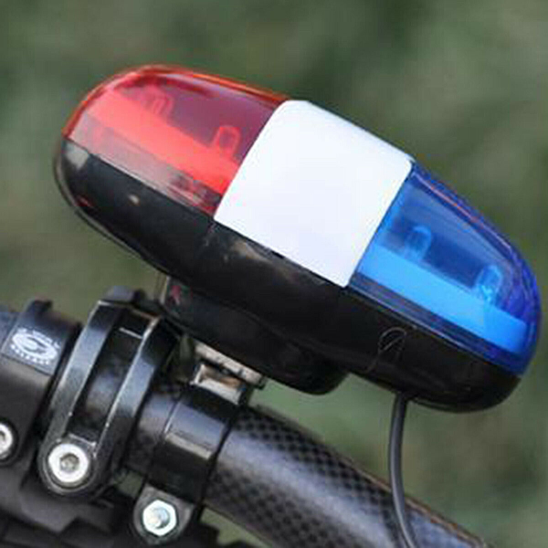  Blue Police Light Lamp Electric Horn for Bicycle