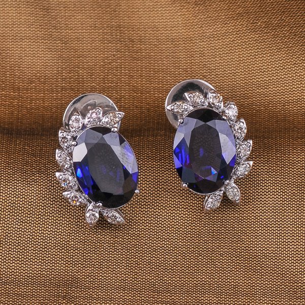 Blue Sapphire Earrings