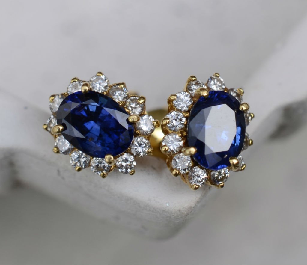 Blue Sapphire Earrings