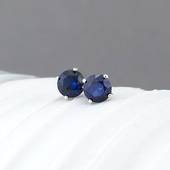 Blue Sapphire Earrings