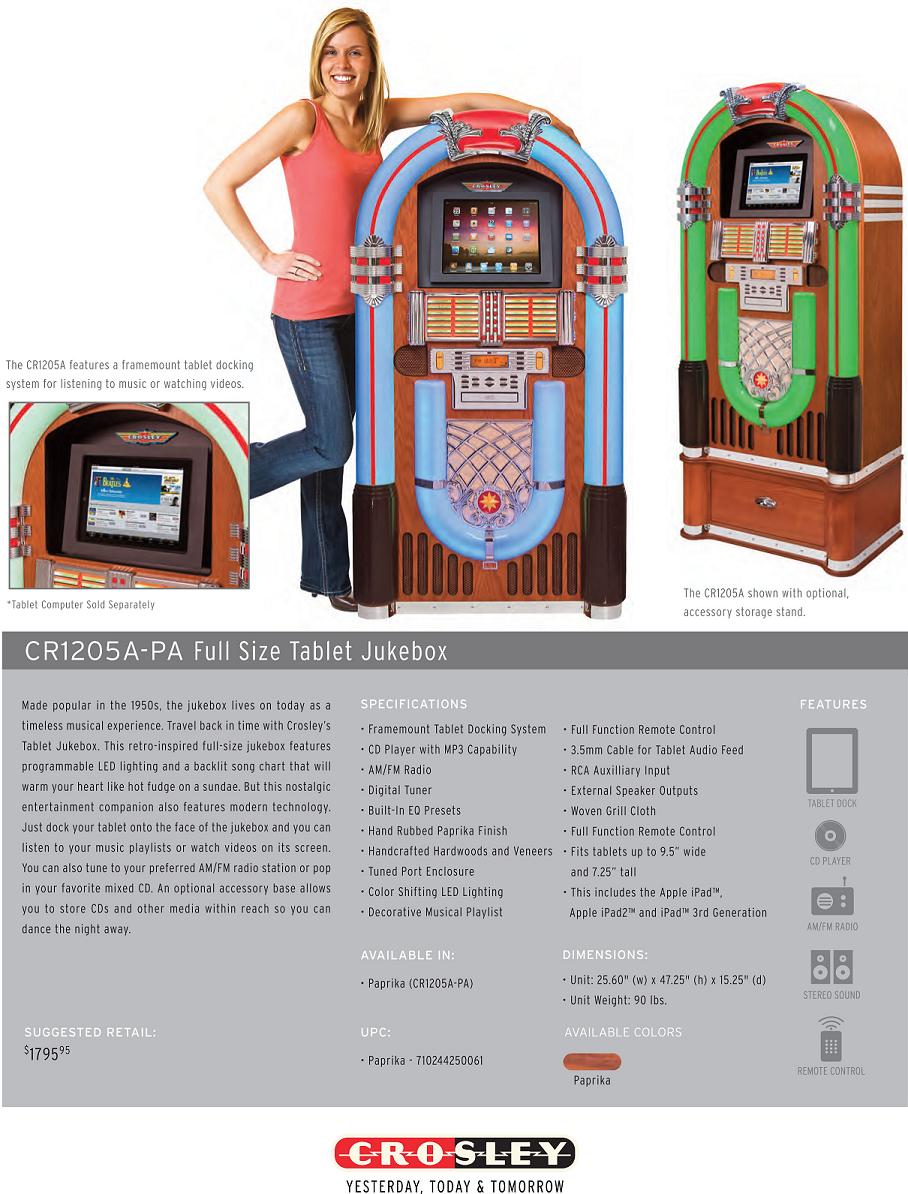 Bluetooth Deluxe Full Size Jukebox