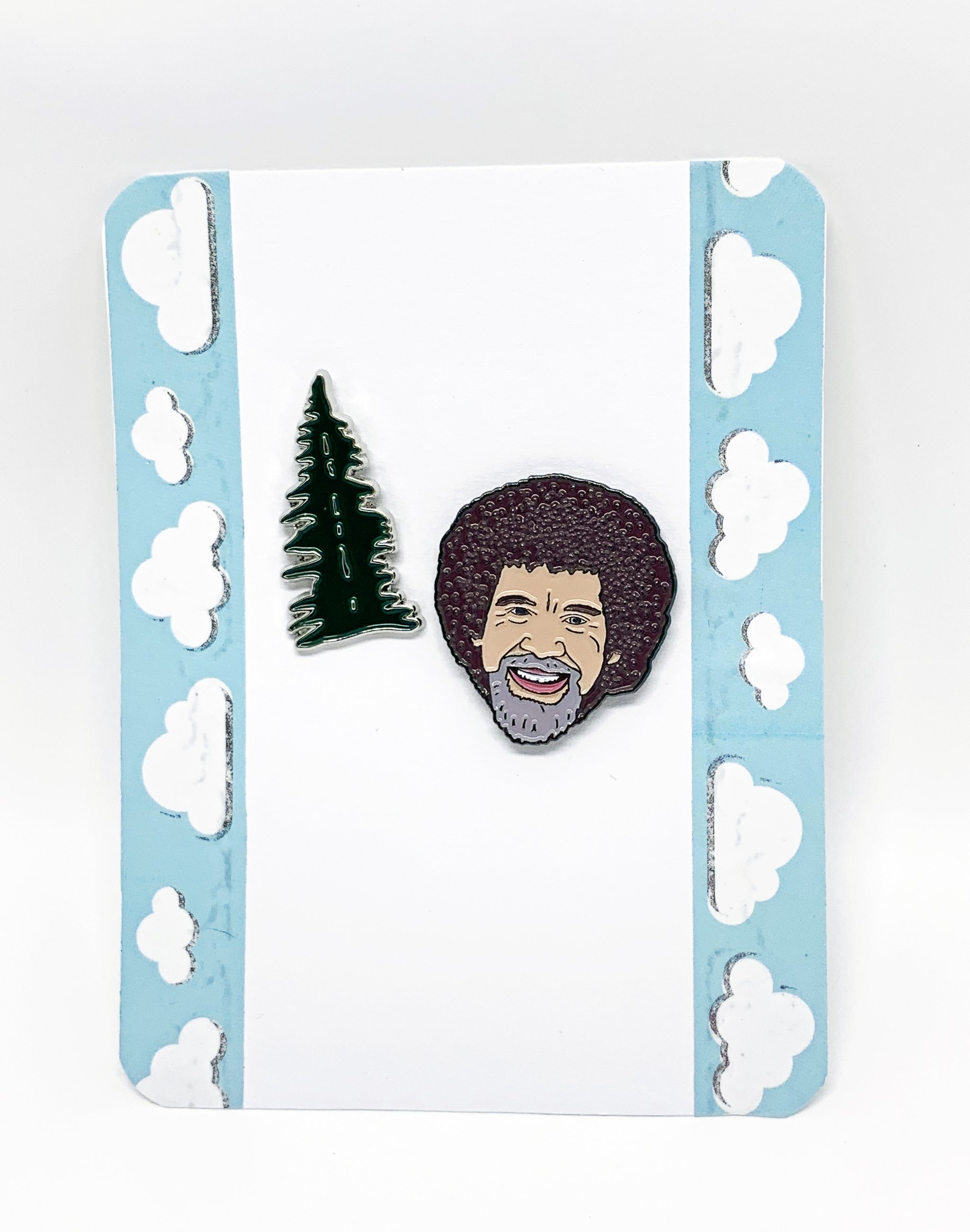 Bob Ross and Happy Tree Enamel Pin Set