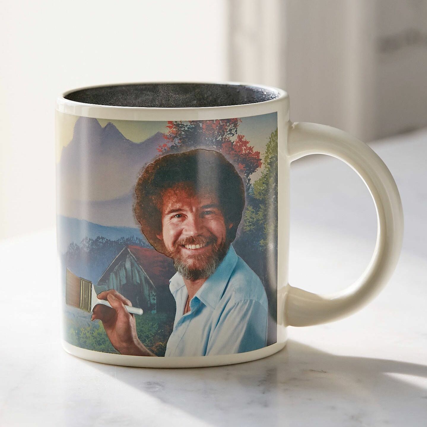 Bob Ross Heat Changing Mug