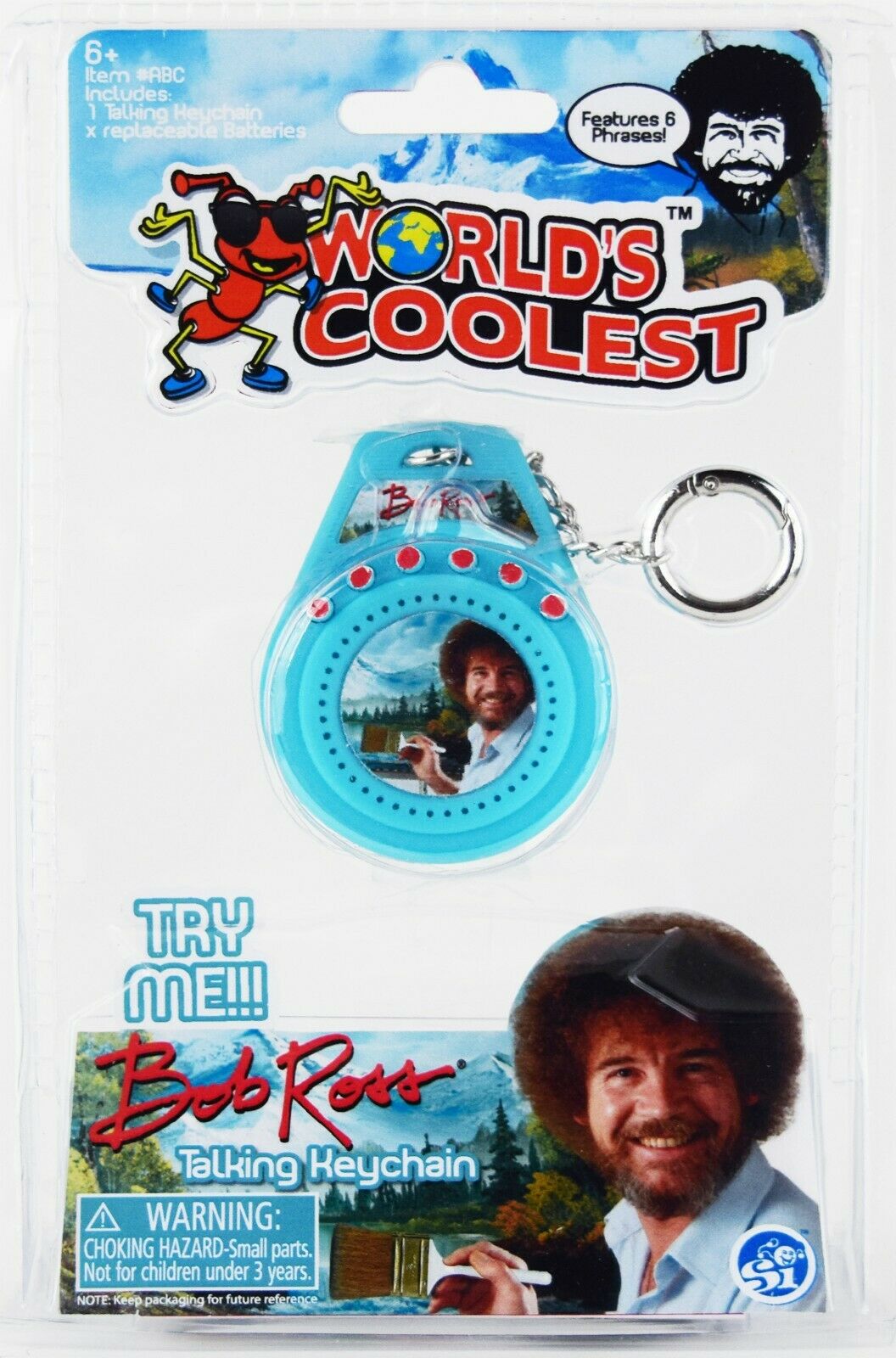 Bob Ross Talking Keychain