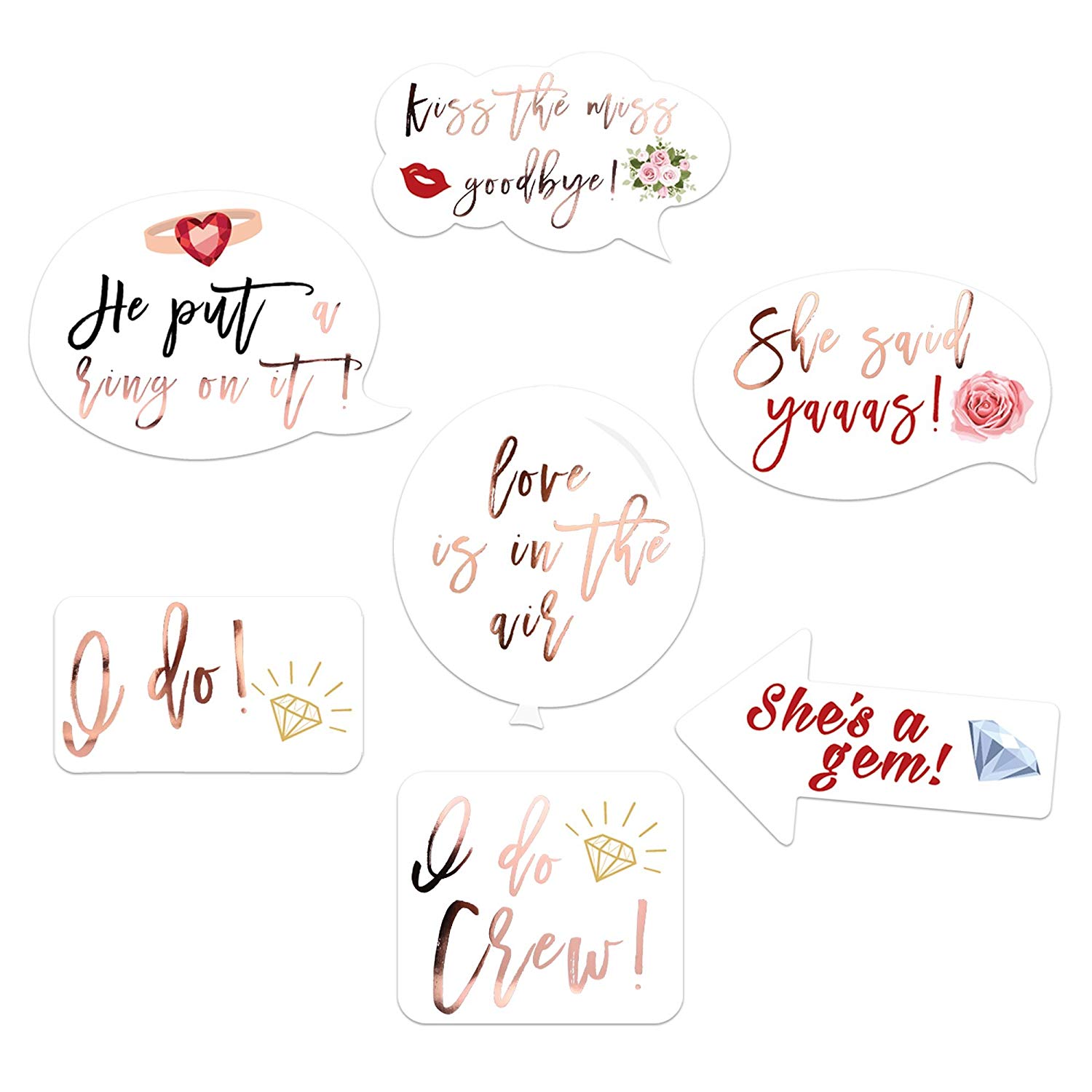 Bridal Shower Photo Booth Props