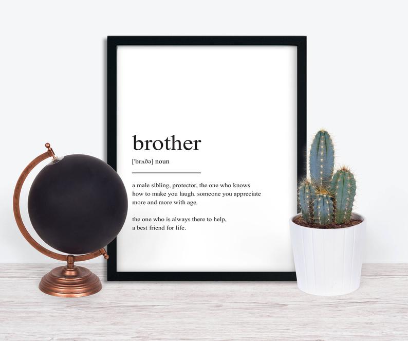 Brother Definition Wall Art Print