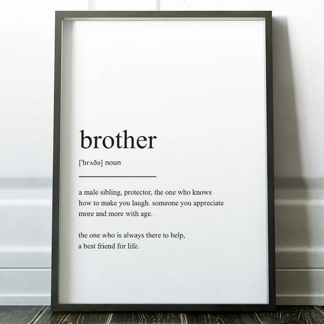 Brother Definition Wall Art Print