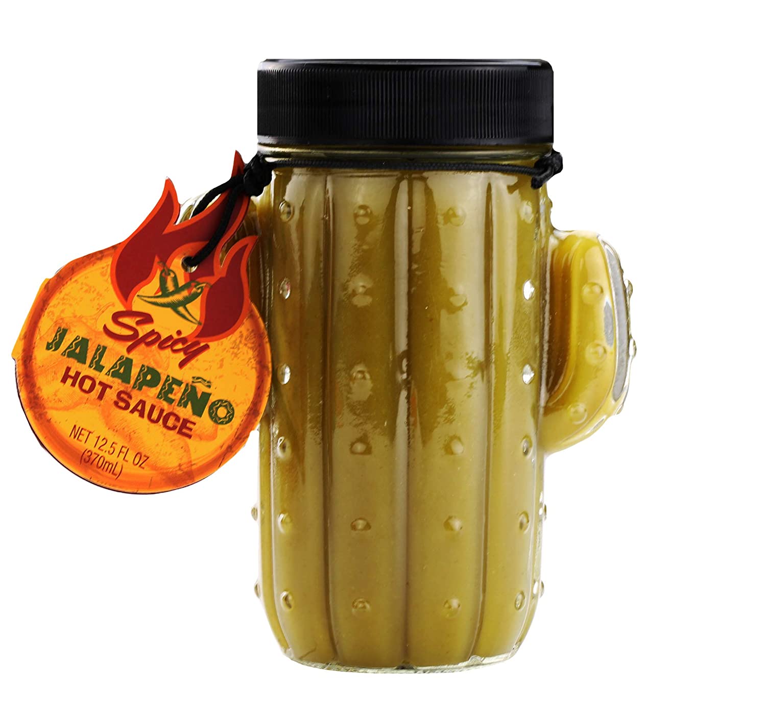 Cactus Jar with Jalapeno Hot Sauce