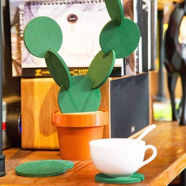 Cactus-Shaped Coasters