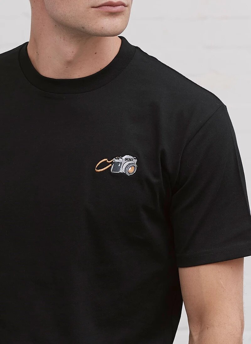 Camera Embroidery Men's T-shirt