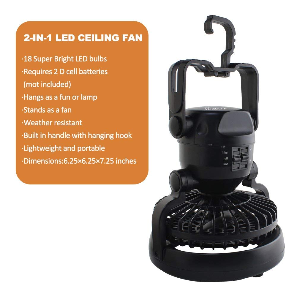 Camping Lantern with Ceiling Fan