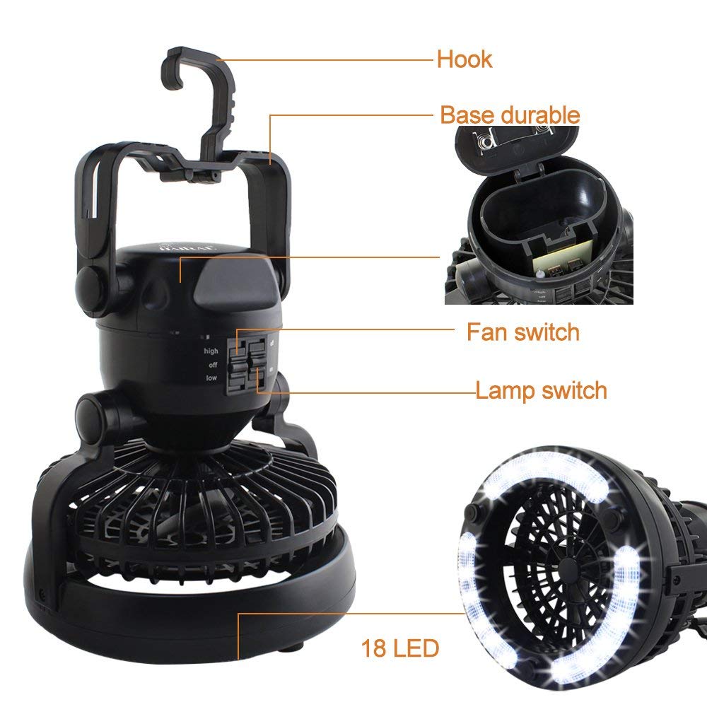 Camping Lantern with Ceiling Fan
