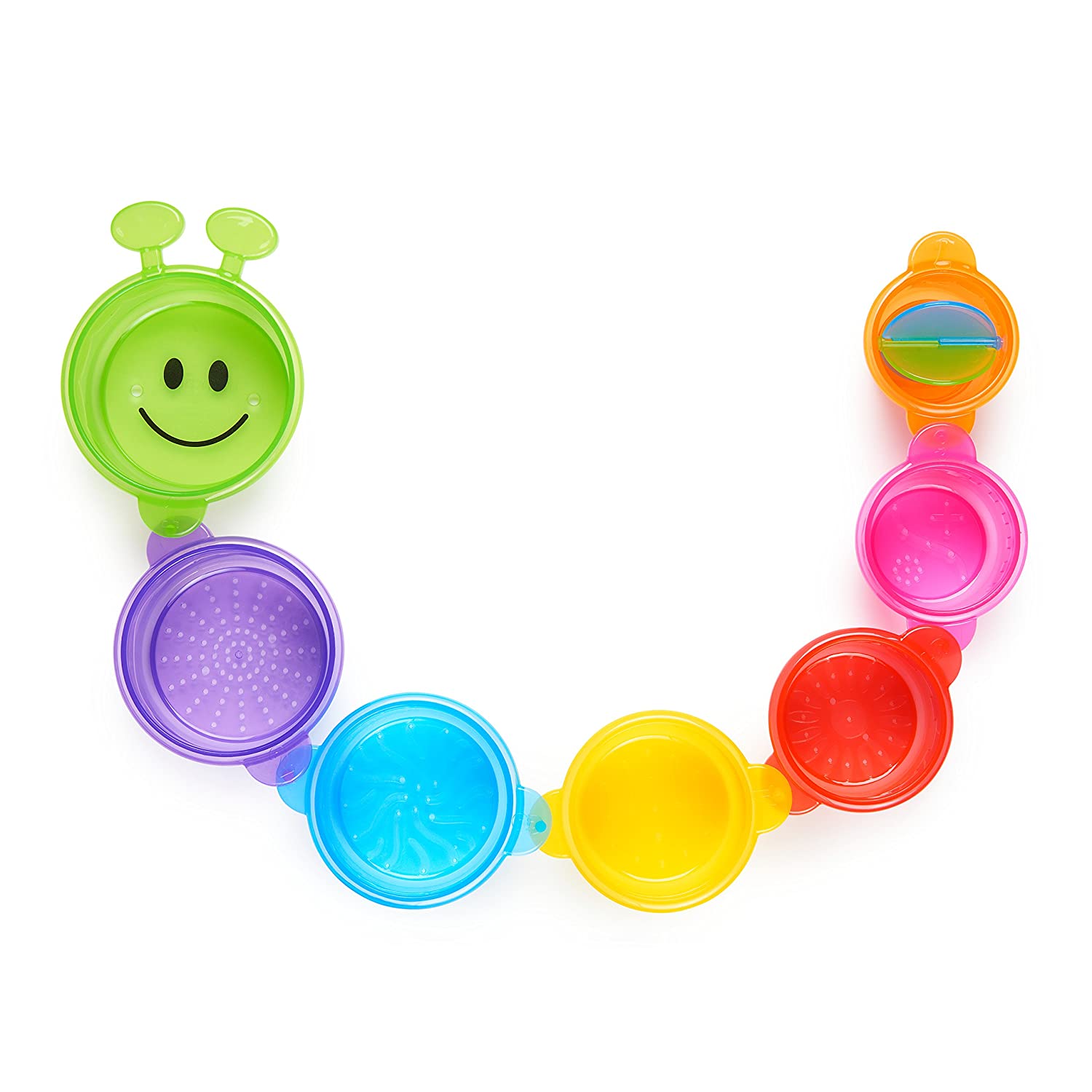 Caterpillar Spillers Stacking and Straining Cups Bath Toy