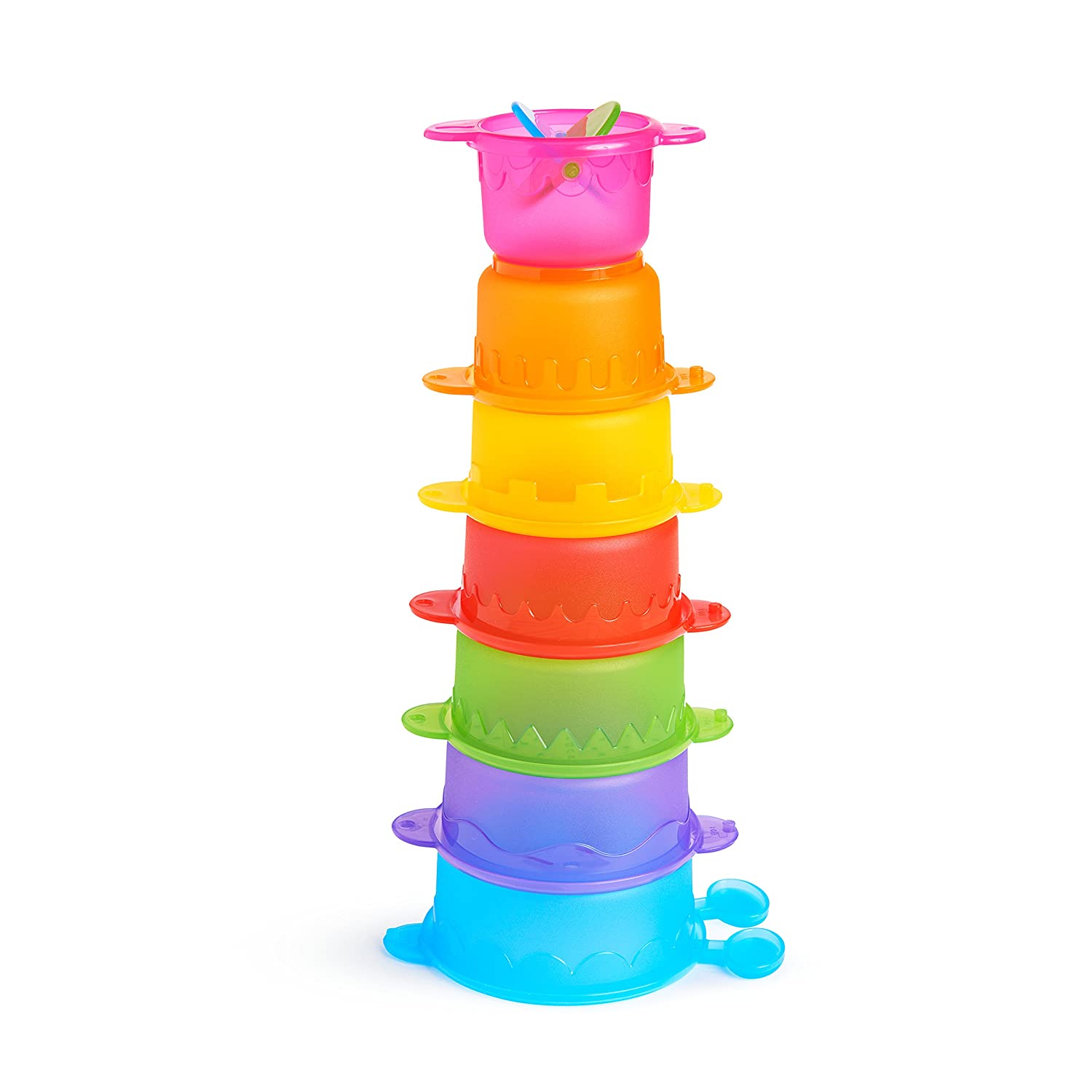 Caterpillar Spillers Stacking and Straining Cups Bath Toy