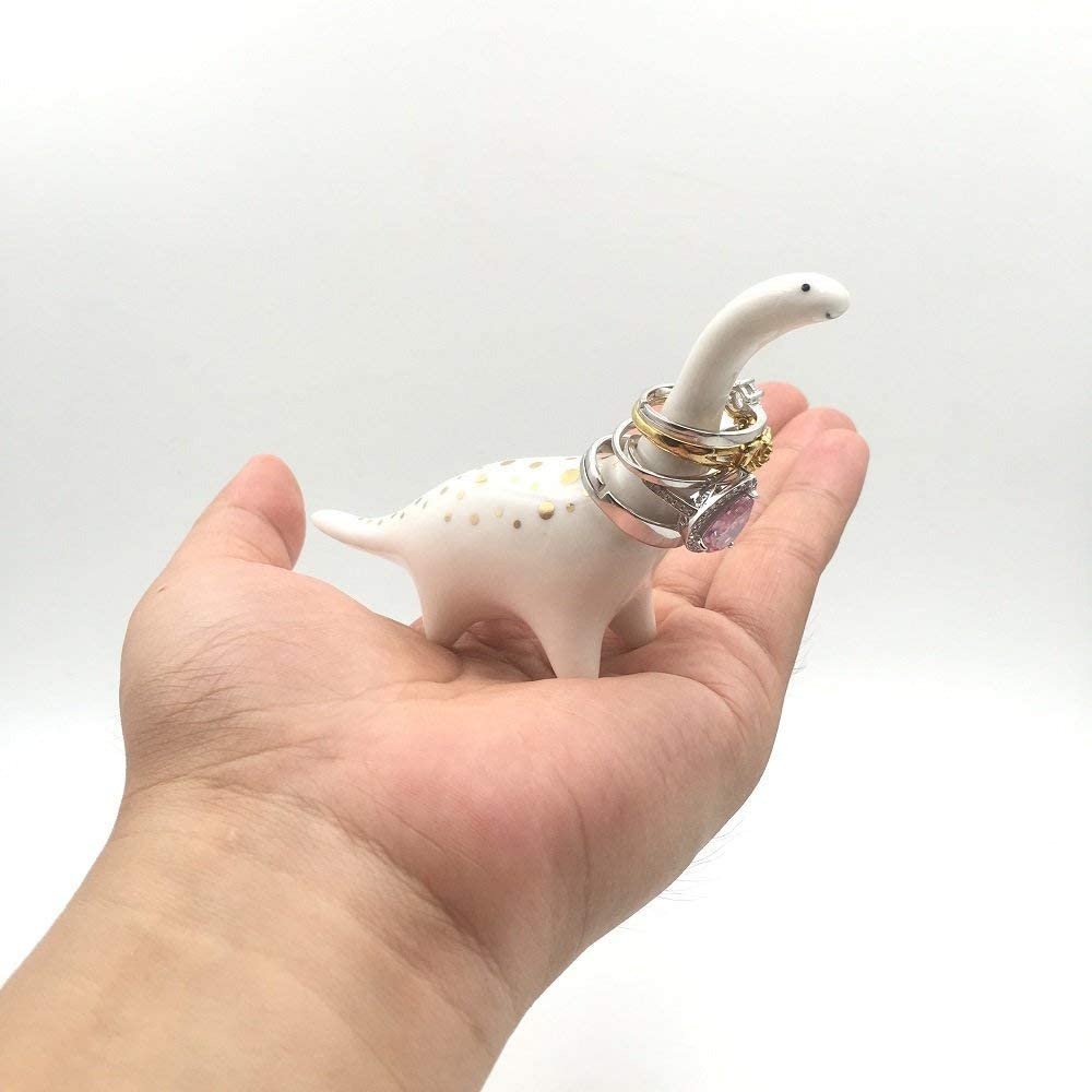 Ceramic Dinosaur Jewelry Ring Holder