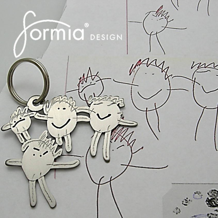 Child's Drawing Key Chain