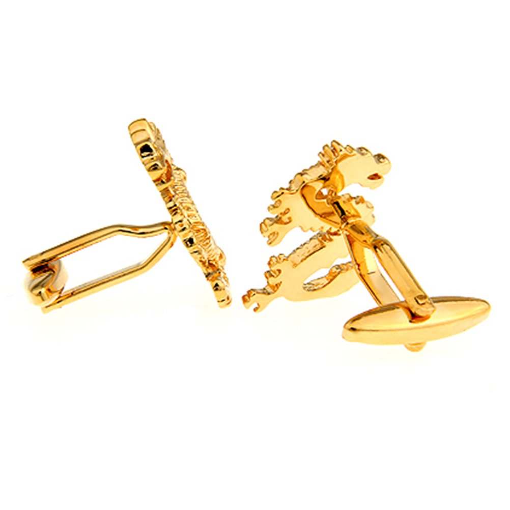 Chinese Dragon Golden Cufflinks