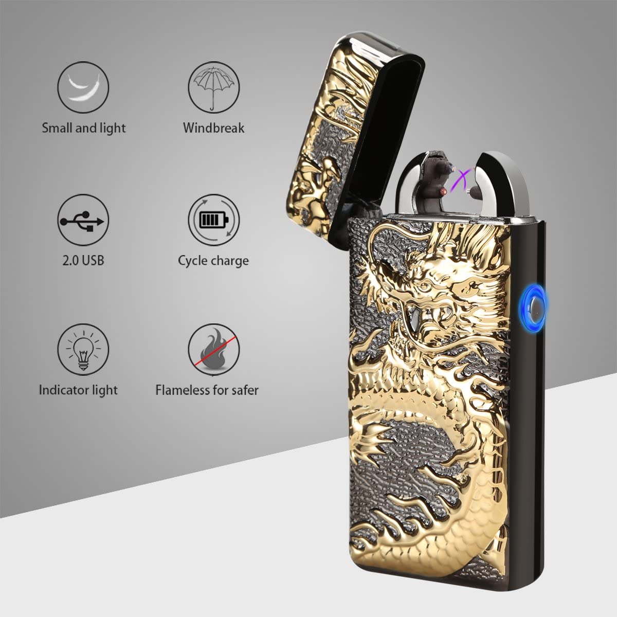 Chinese Dragon USB Rechargeable Lighter