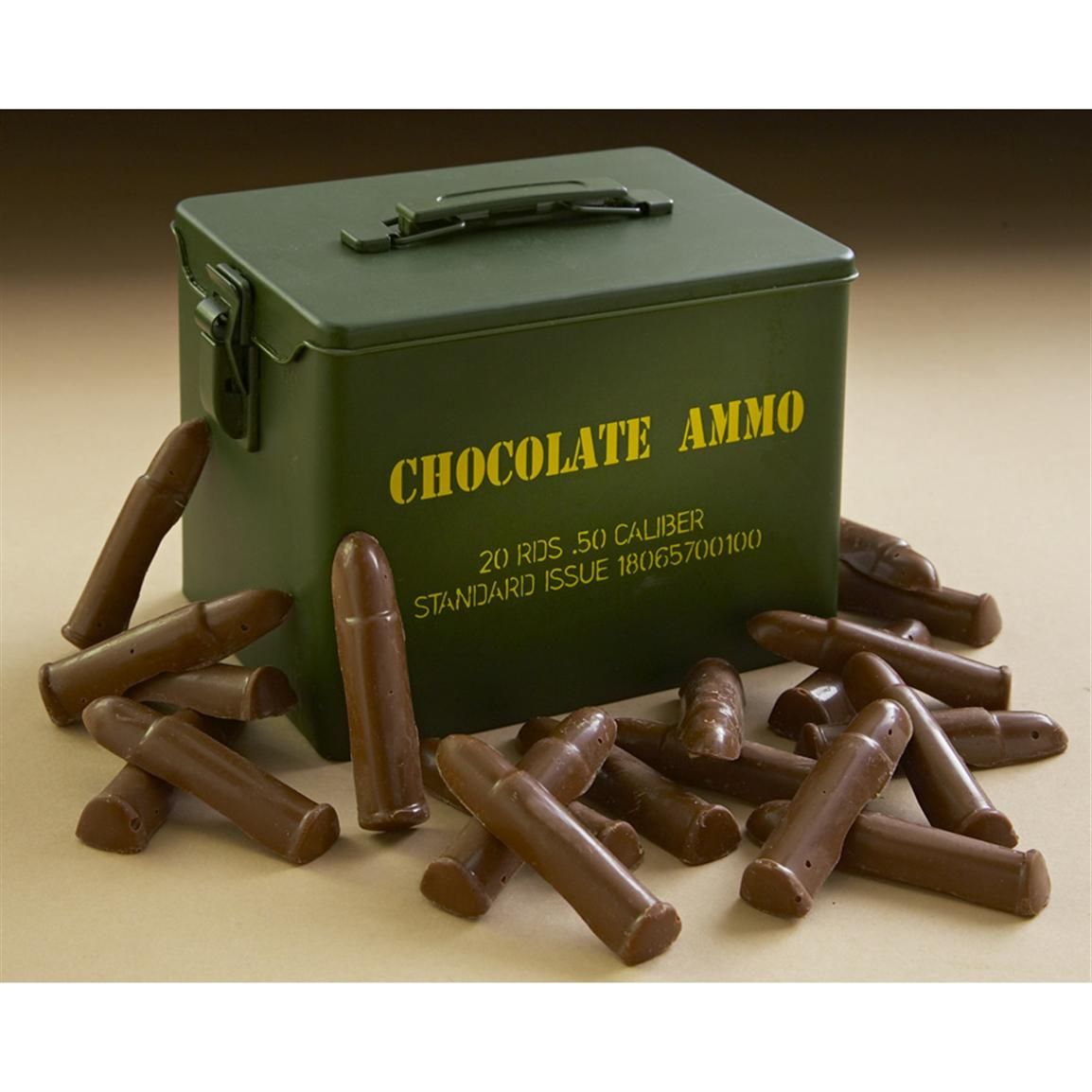 Chocolate Bullets in an Ammo Tin