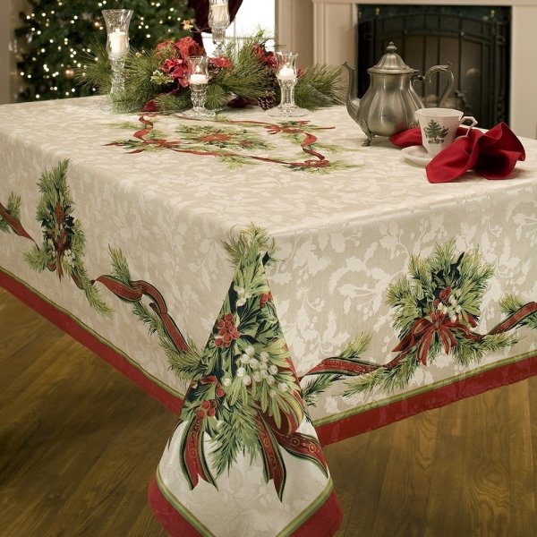 Christmas Ribbons Tablecloth