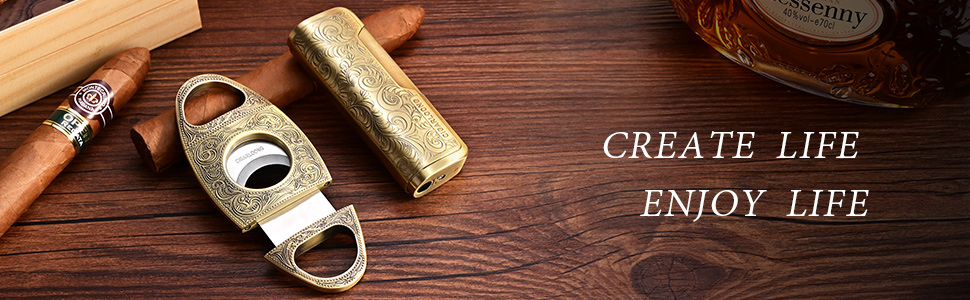 Cigar Cutter and Lighter Set