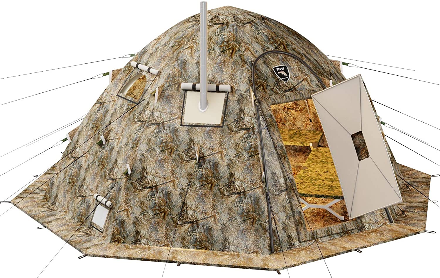 Cold-Weather Camping Tent Has a Built-in Wood Stove