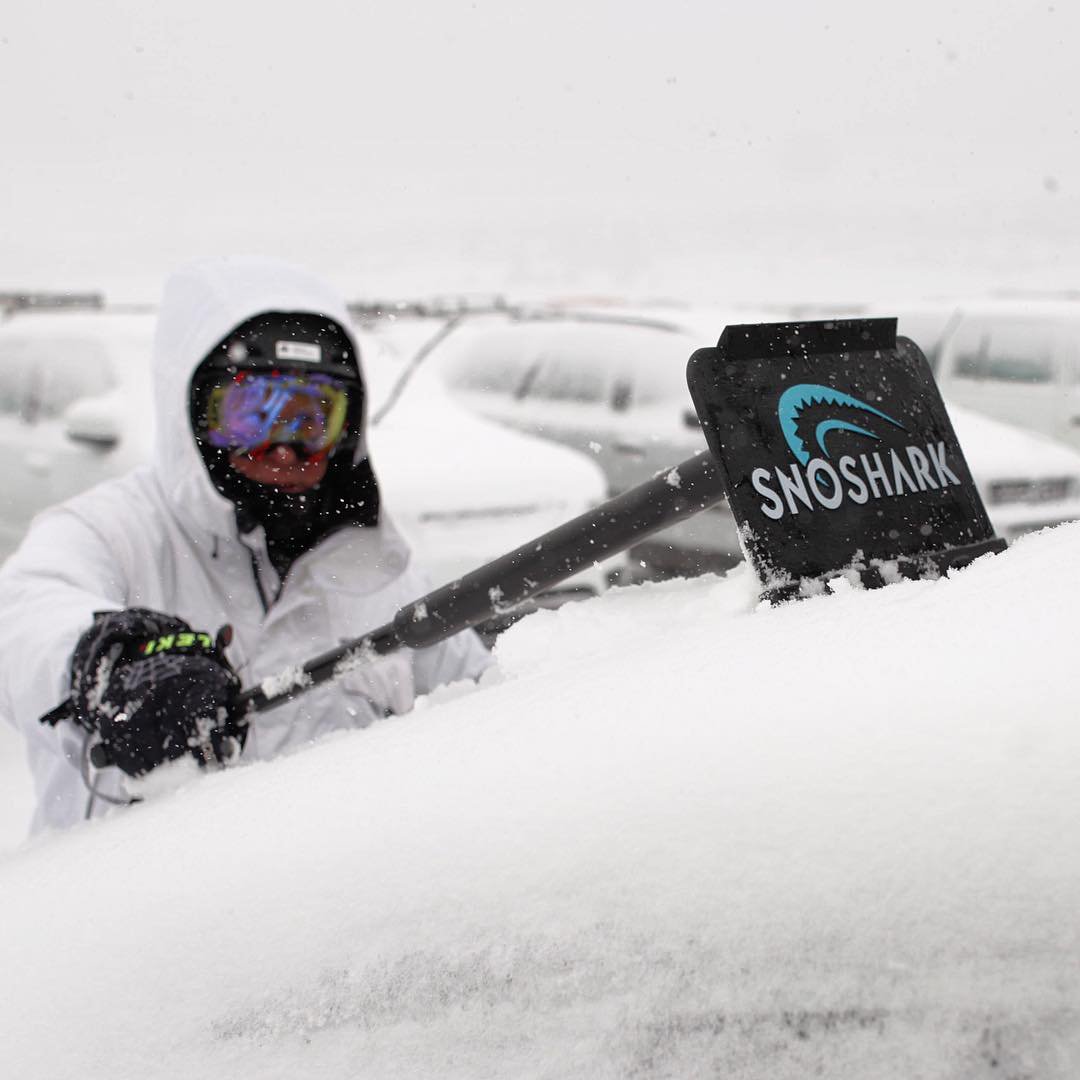 Collapsible Paddle Snow Removing Tool