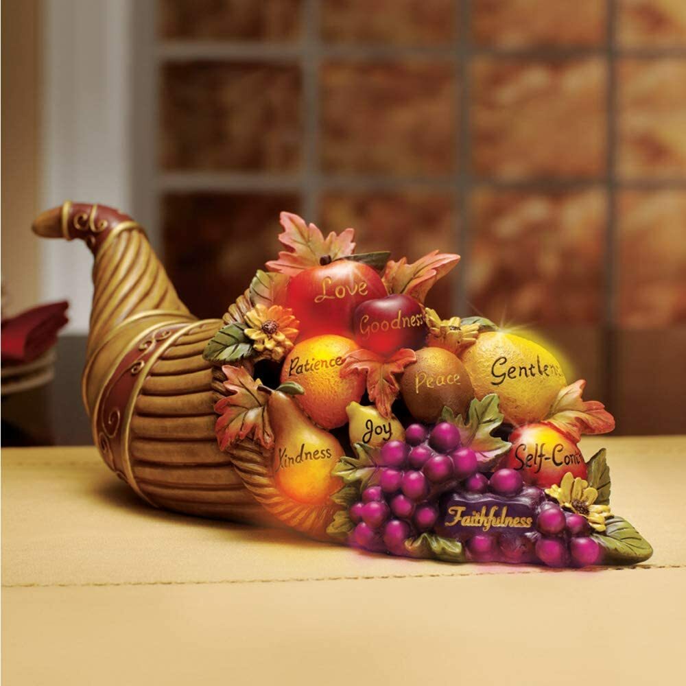 Color-Changing Cornucopia Centerpiece with Inspirational Words