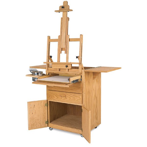 Combined Taboret and Easel Workstation