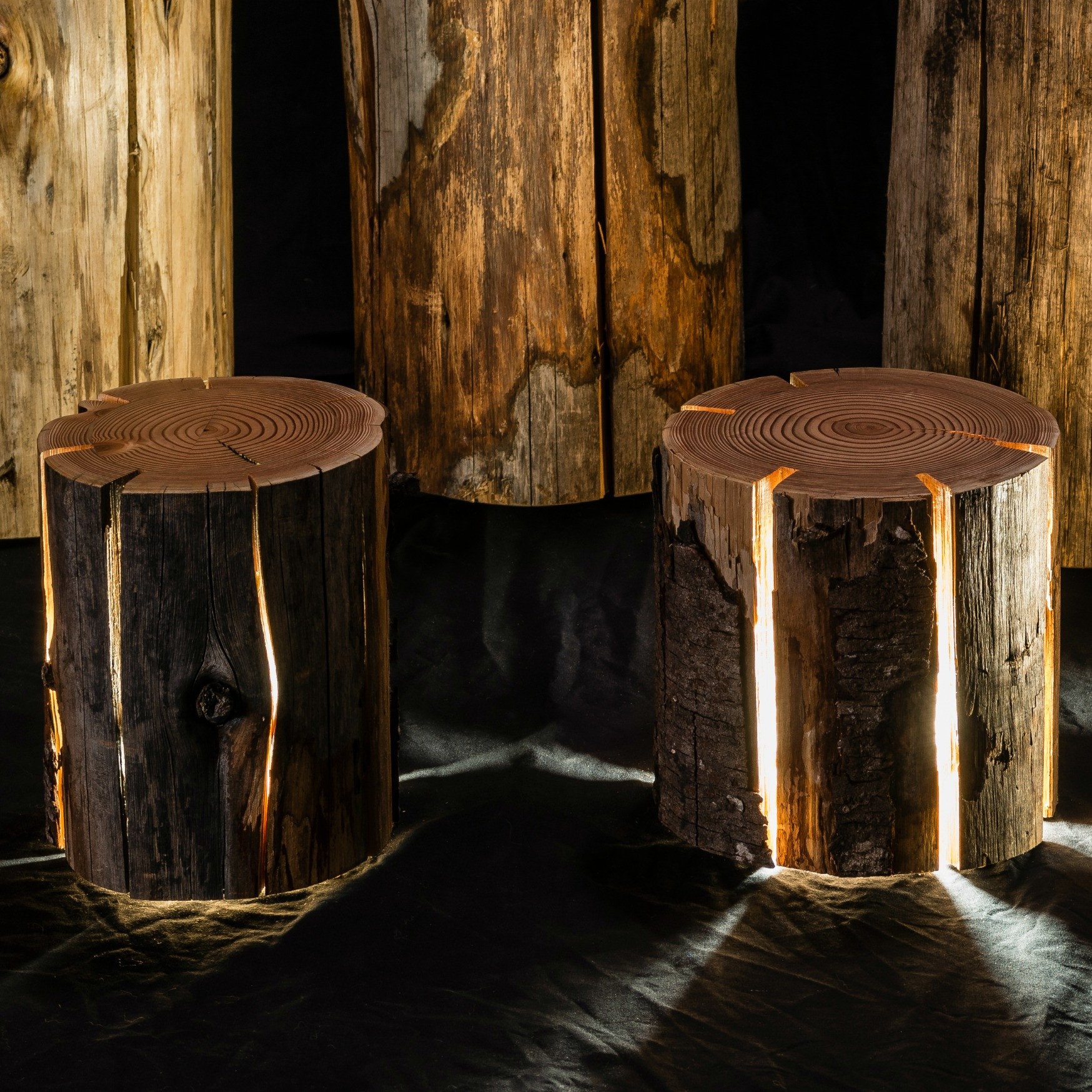 Cracked Log Lamp
