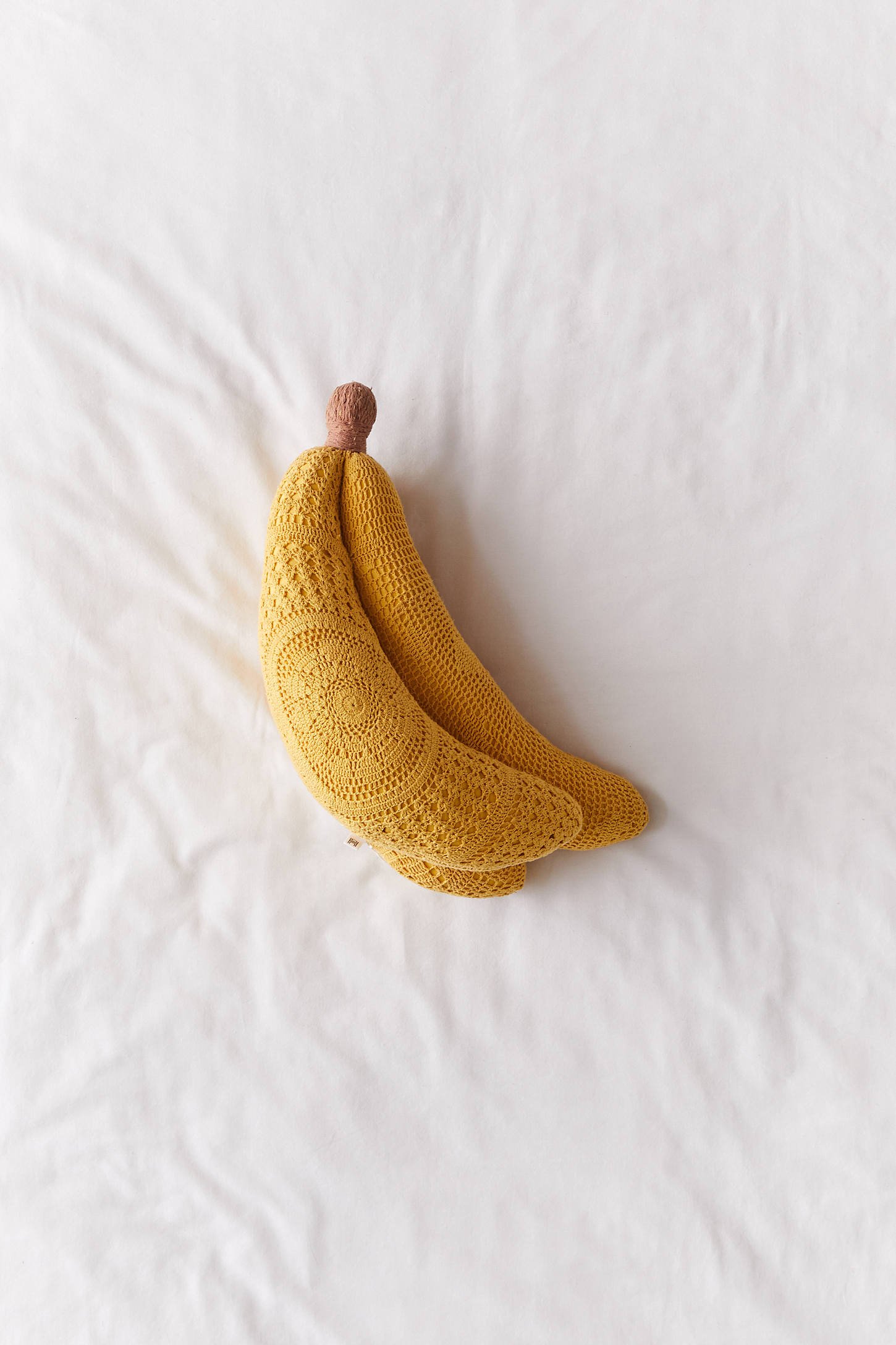 Crochet Bananas Throw Pillow