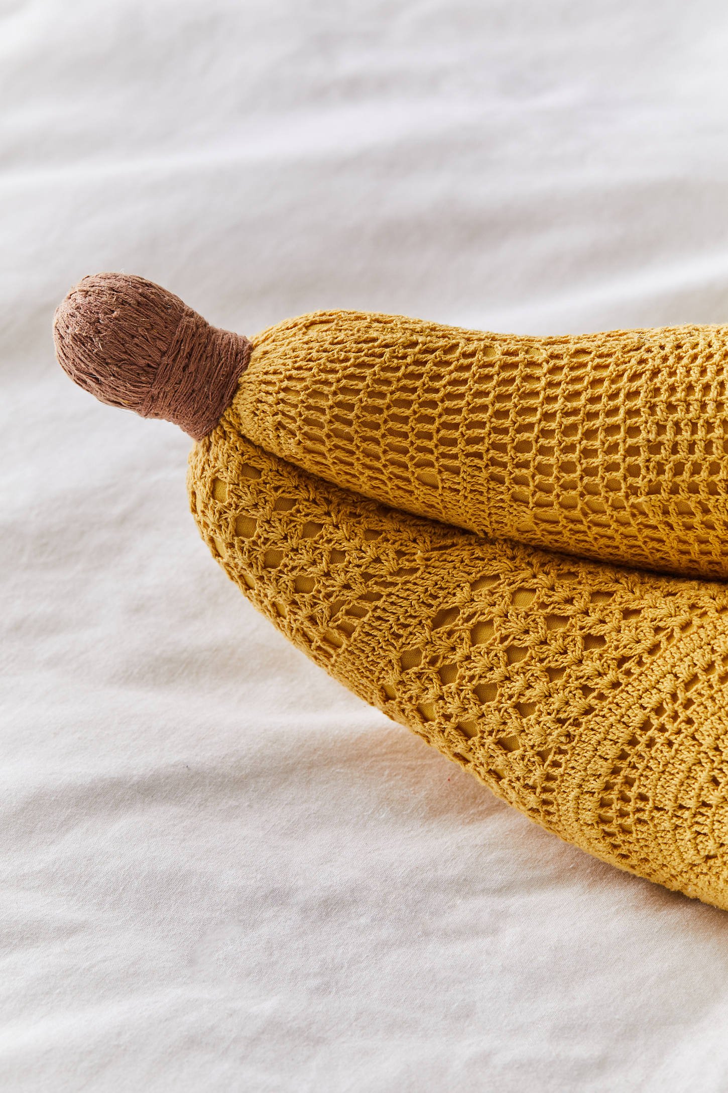 Crochet Bananas Throw Pillow