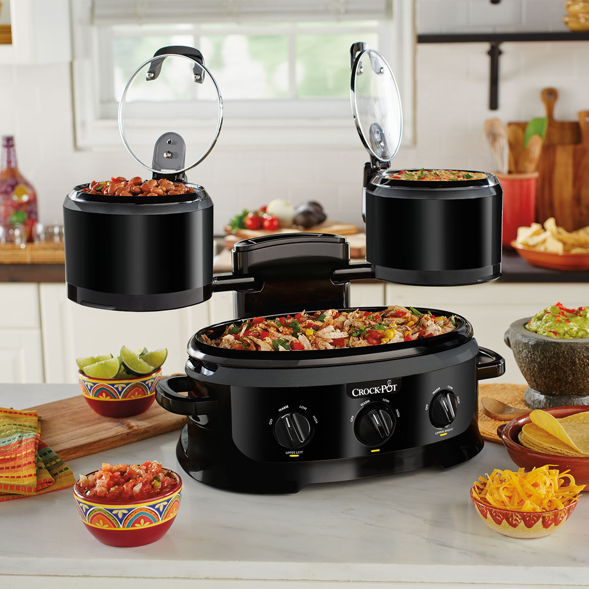 Crock-Pot Slow Cooks Three Dishes At The Same Time