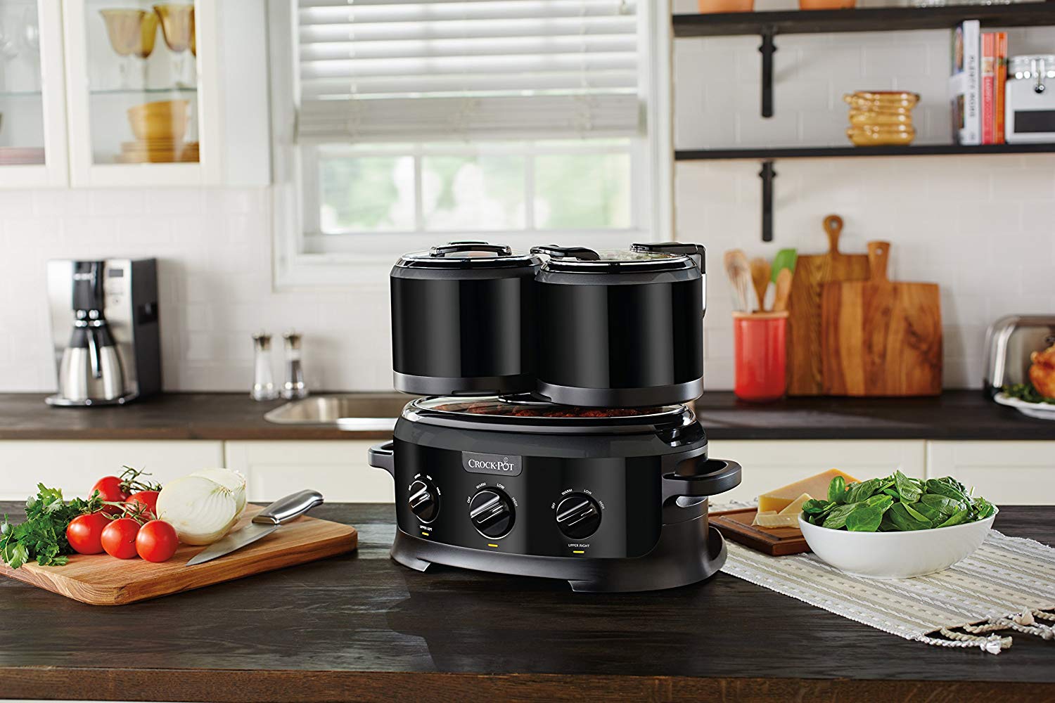 Crock-Pot Slow Cooks Three Dishes At The Same Time